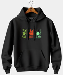 Hoodie Peace Love Art