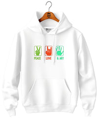 Hoodie Peace Love Art