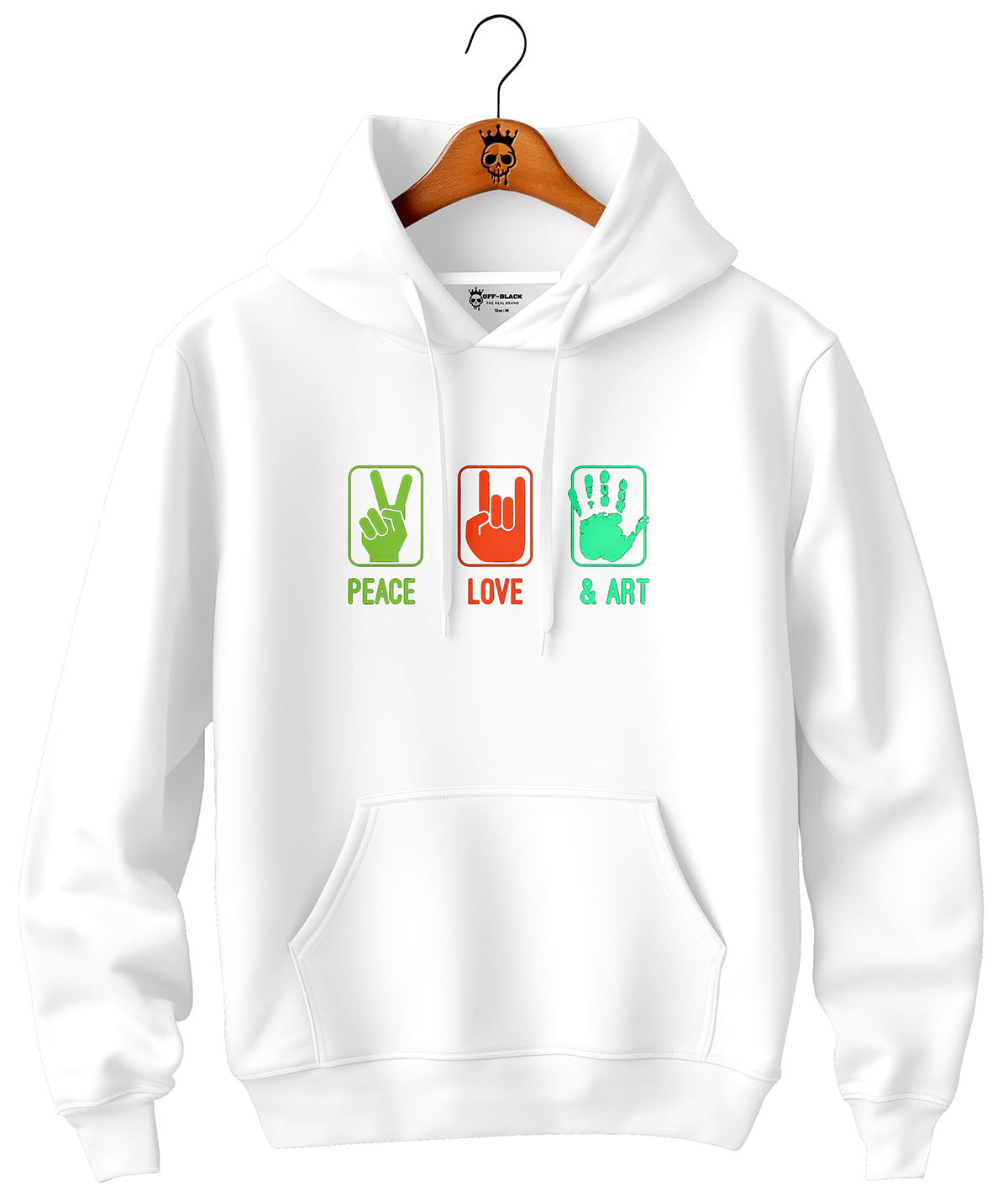Hoodie Peace Love Art